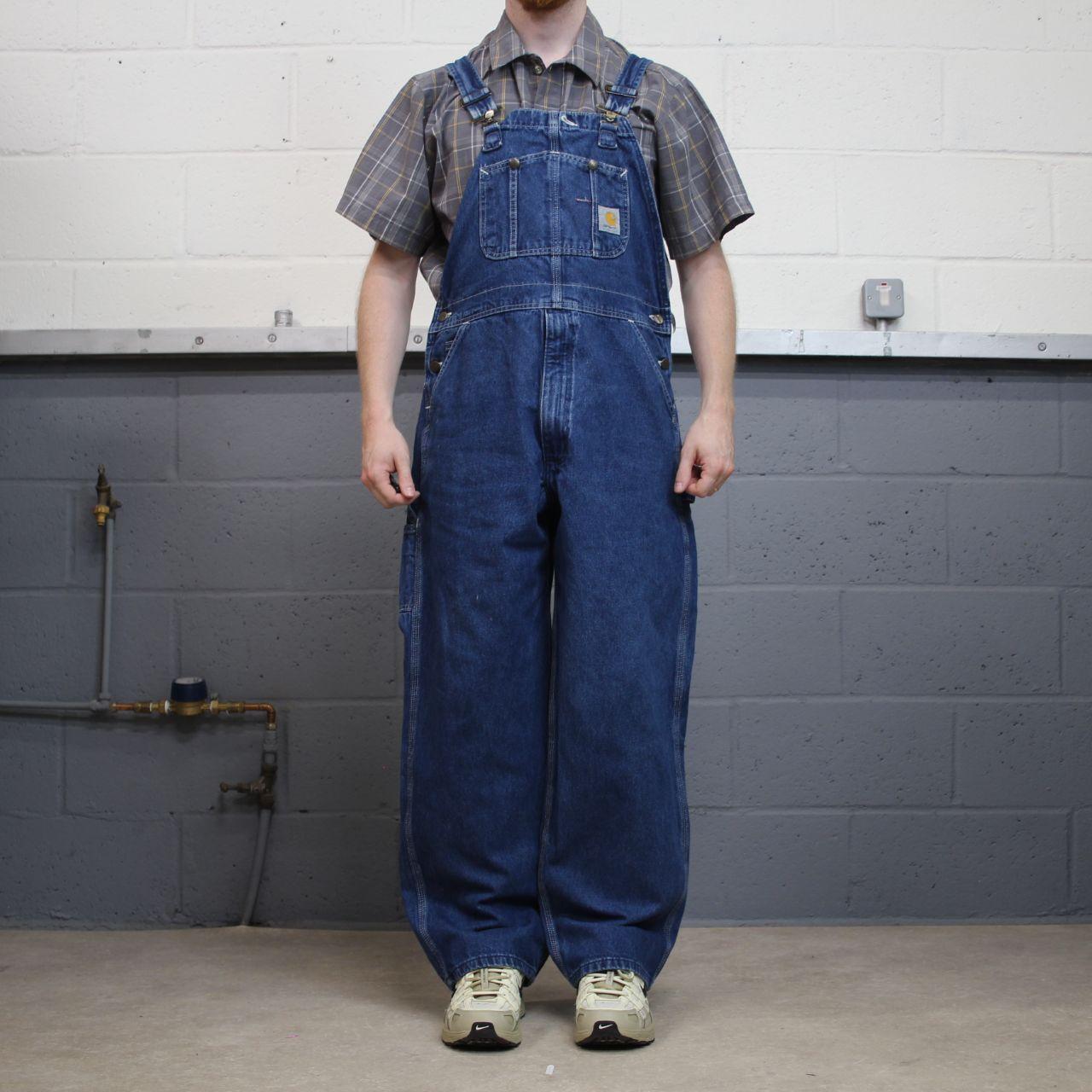 Carhartt dungarees denim overalls y2k blue Bib & brace utility workwear farmer