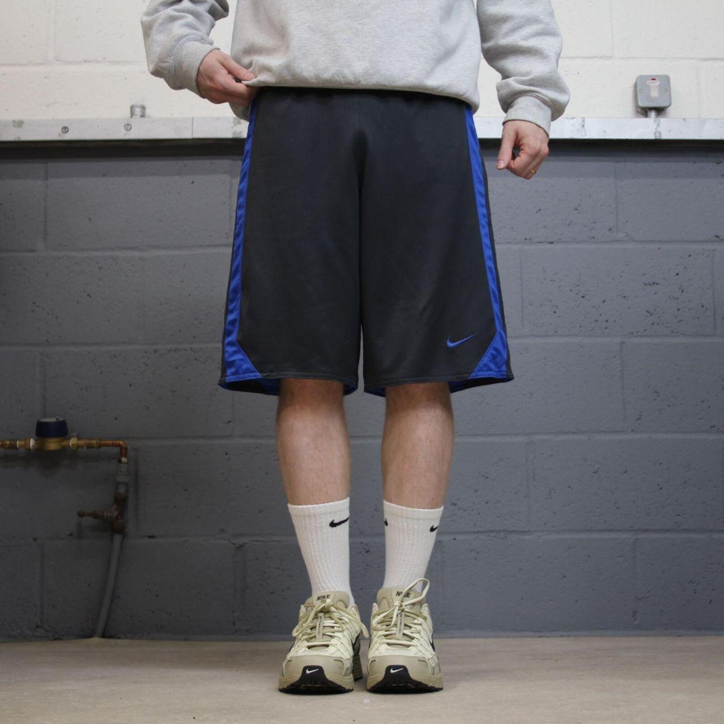 Loose Nike reversible sports shorts y2k blue Basketball style comfy loose floaty summer gym shorts
