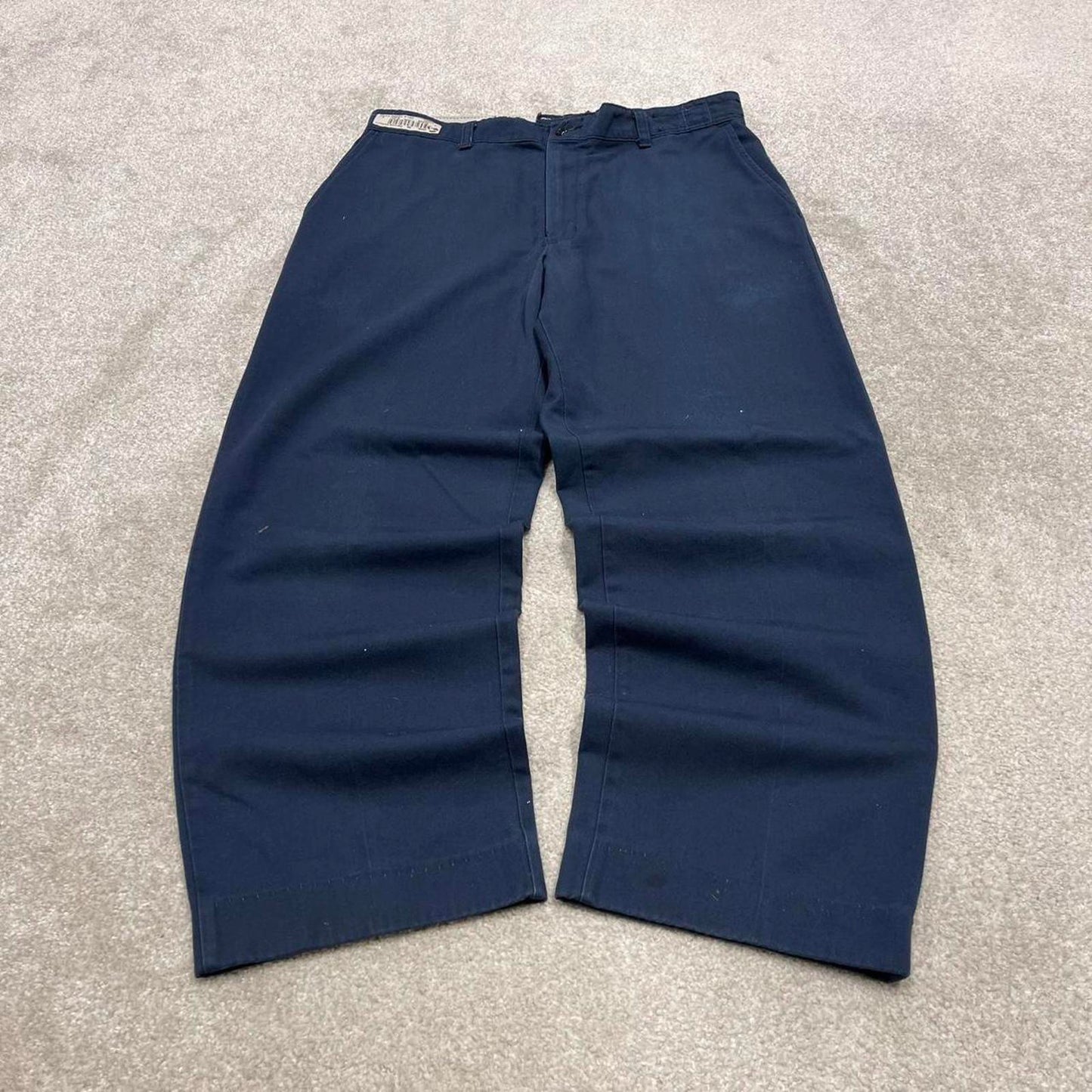 Navy Red Kap pants W34L28 loose y2k chino style skate trousers patch logo