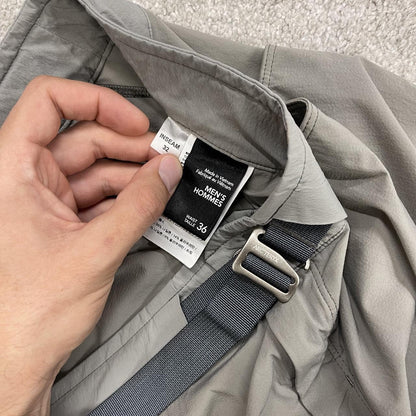 Y2K Arc'teryx technical hiking pants grey lightweight walking trousers embroidered fossil skeleton