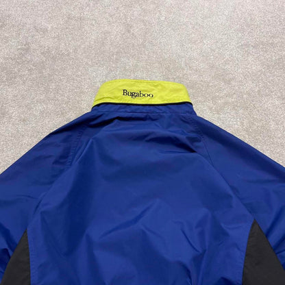 00s Columbia technical windbreaker jacket L women's y2k style navy hooded adjustable autumn
