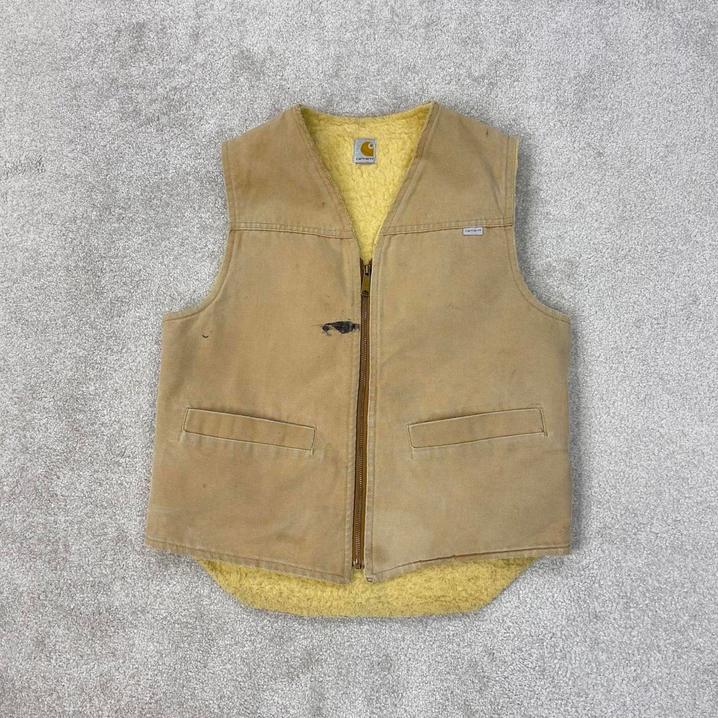 Tan vintage 1989 Carhartt Gilet S