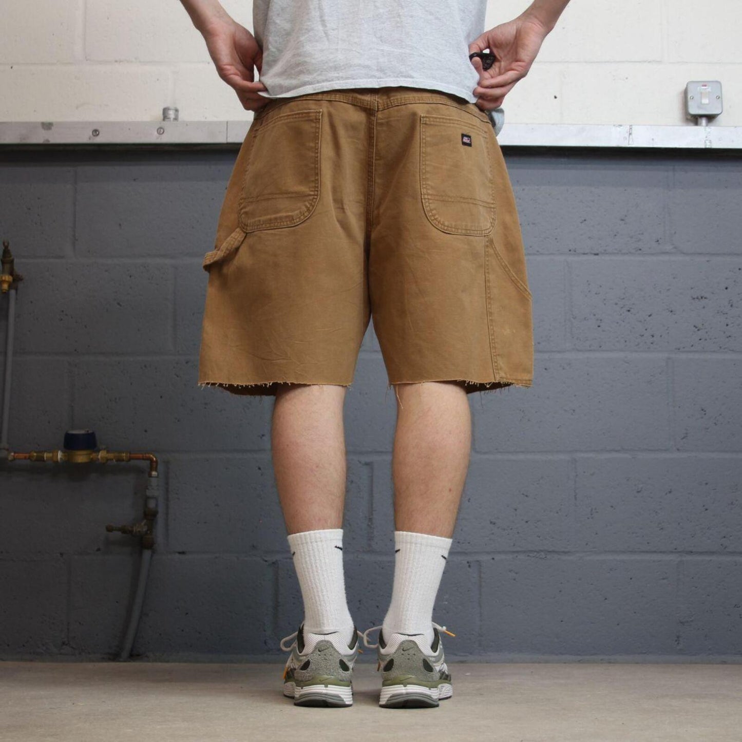 Dickies carpenter shorts cargo jorts tan Loose y2k canvasy cargo summer skate shorts