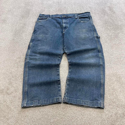 Blue Dickies carpenter jeans W36L23 loose capri 90s skater style denim work cargos