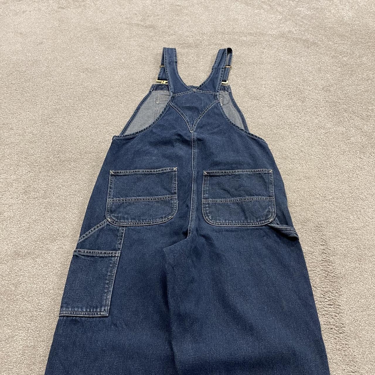 Carhartt denim dungarees y2k blue overalls Loose festival / skate wear bib & brace utility workwear