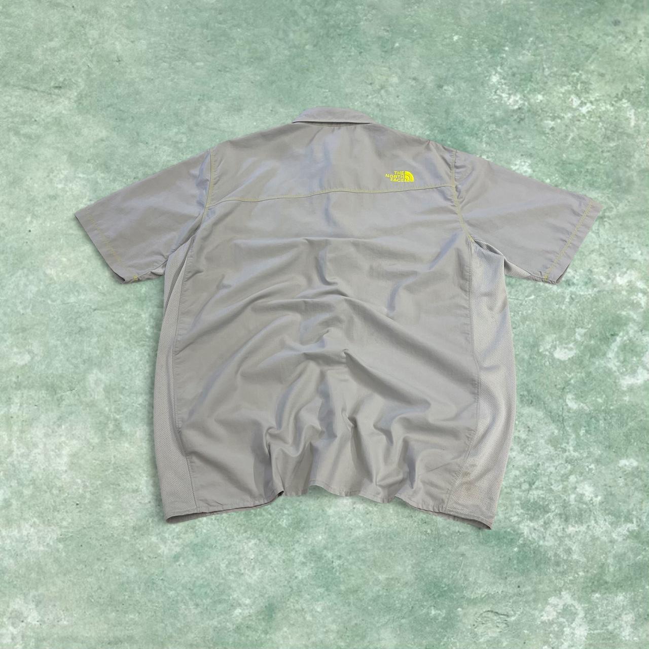 North Face technical short sleeve shirt grey TNF festival style button down summer shirt