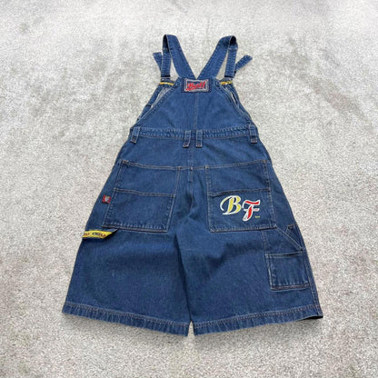 Embroidered BOFF jeans dungarees W34 90s y2k hip hop skater style denim overall shorts