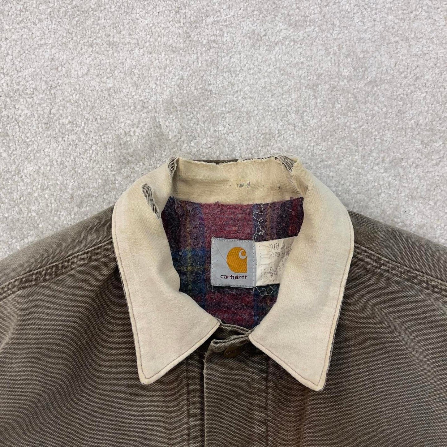 Vintage brown Carhartt Trucker bomber jacket M Detroit cropped