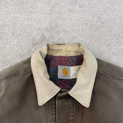 Vintage brown Carhartt Trucker bomber jacket M Detroit cropped