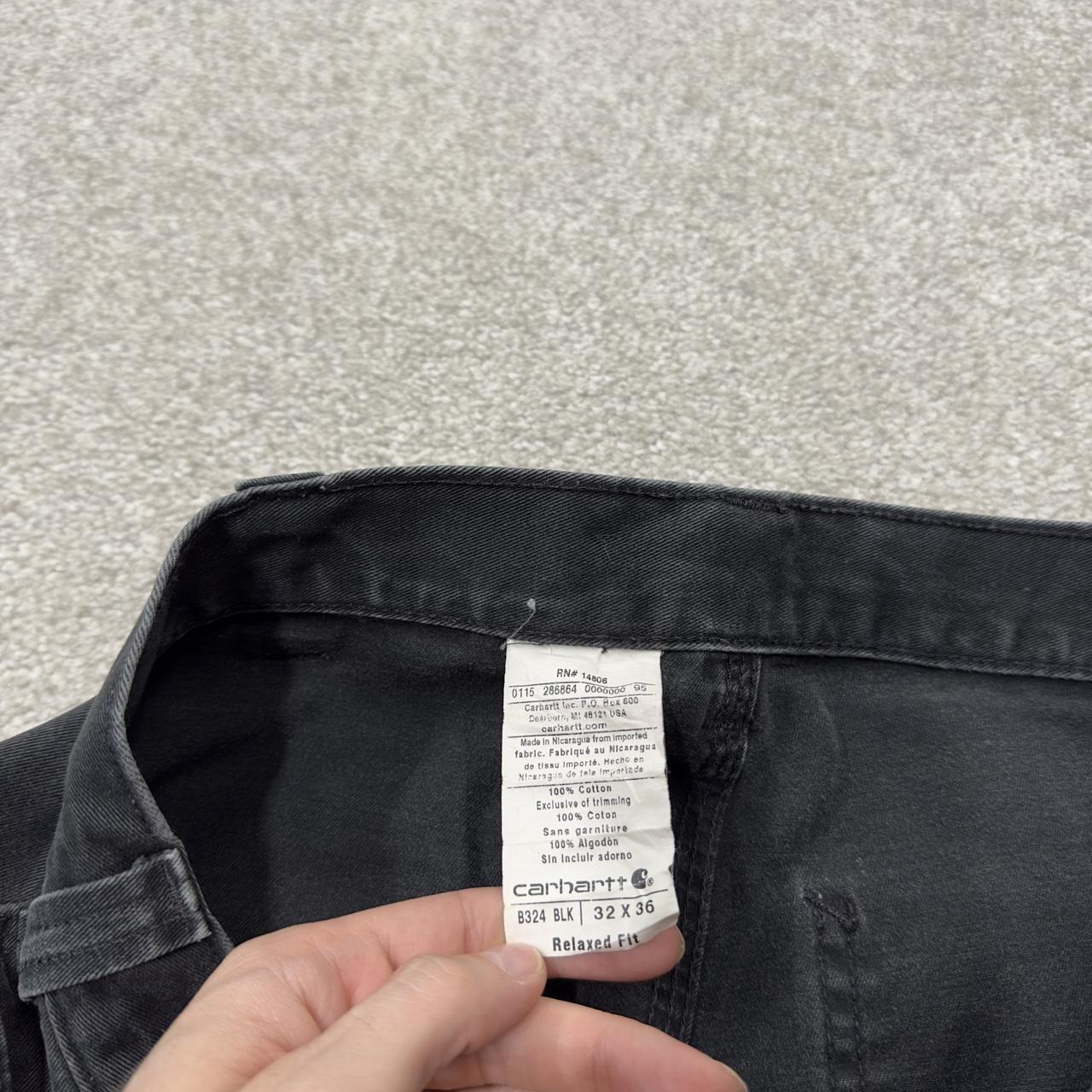 Vintage Carhartt carpenter pants y2k relaxed black Straight leg 100% cotton skater style workwear