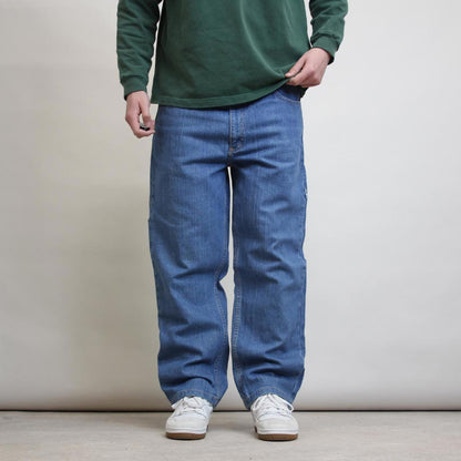 Denim carpenter skate jeans W38L28 loose Blue Wolf y2k style cargo pants