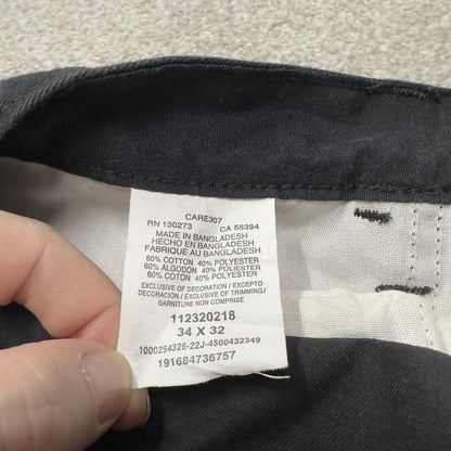 Wrangler chino cargo pants y2k W34L32 black Loose leg skater workwear pants