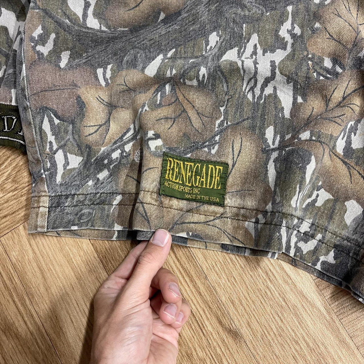 Vintage Renegade camo paintball jersey 90s Boxy fit Mossy Oak camouflage long-sleeved drill top