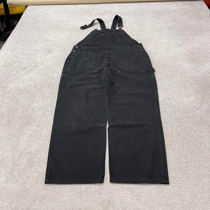 Vintage 90s Dakota dungarees overalls XL black canvas mens loose bib and brace workwear
