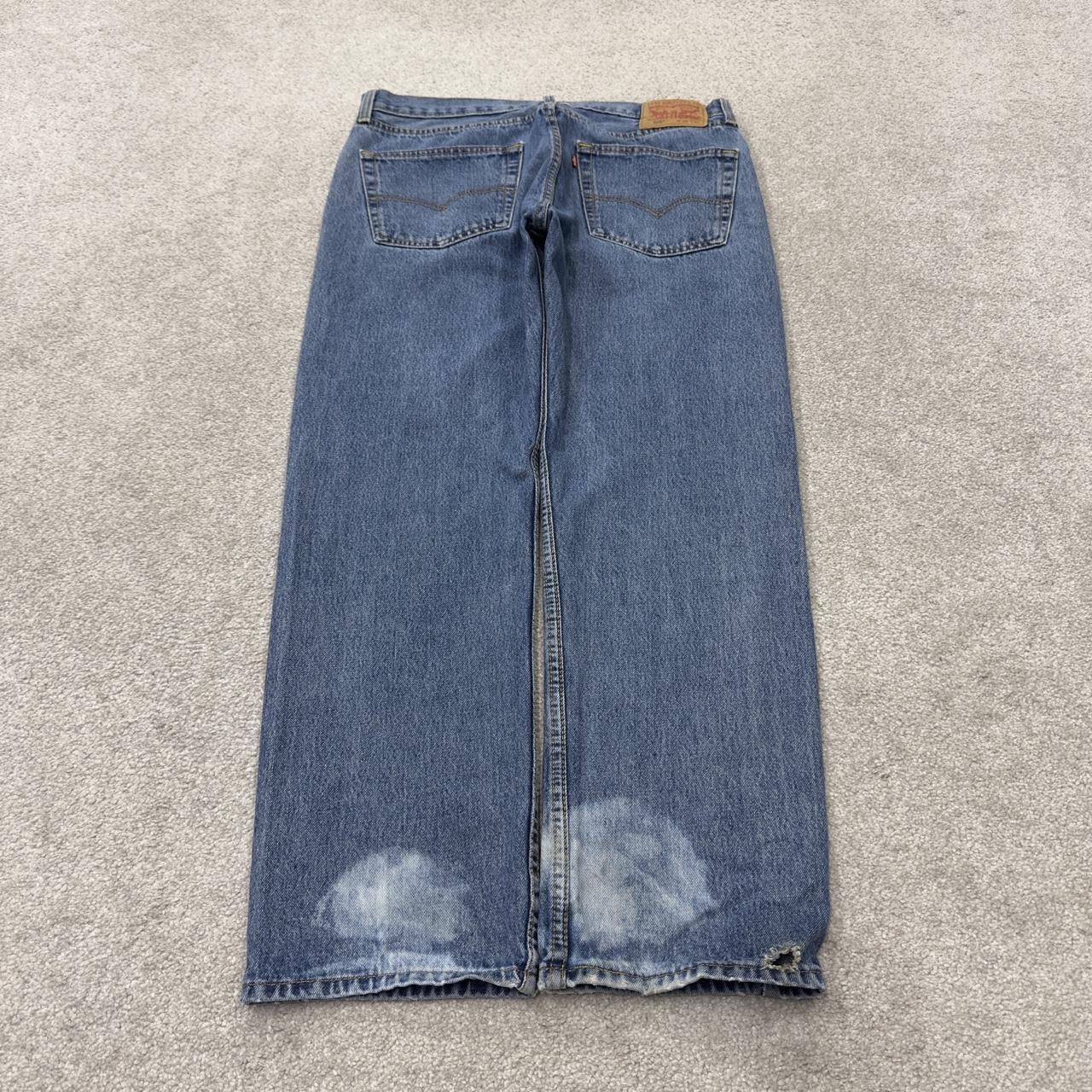 Levi’s 505 jeans Y2K blue denim Levi’s straight leg 2000s style pants red tab logo