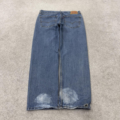 Levi’s 505 jeans Y2K blue denim Levi’s straight leg 2000s style pants red tab logo