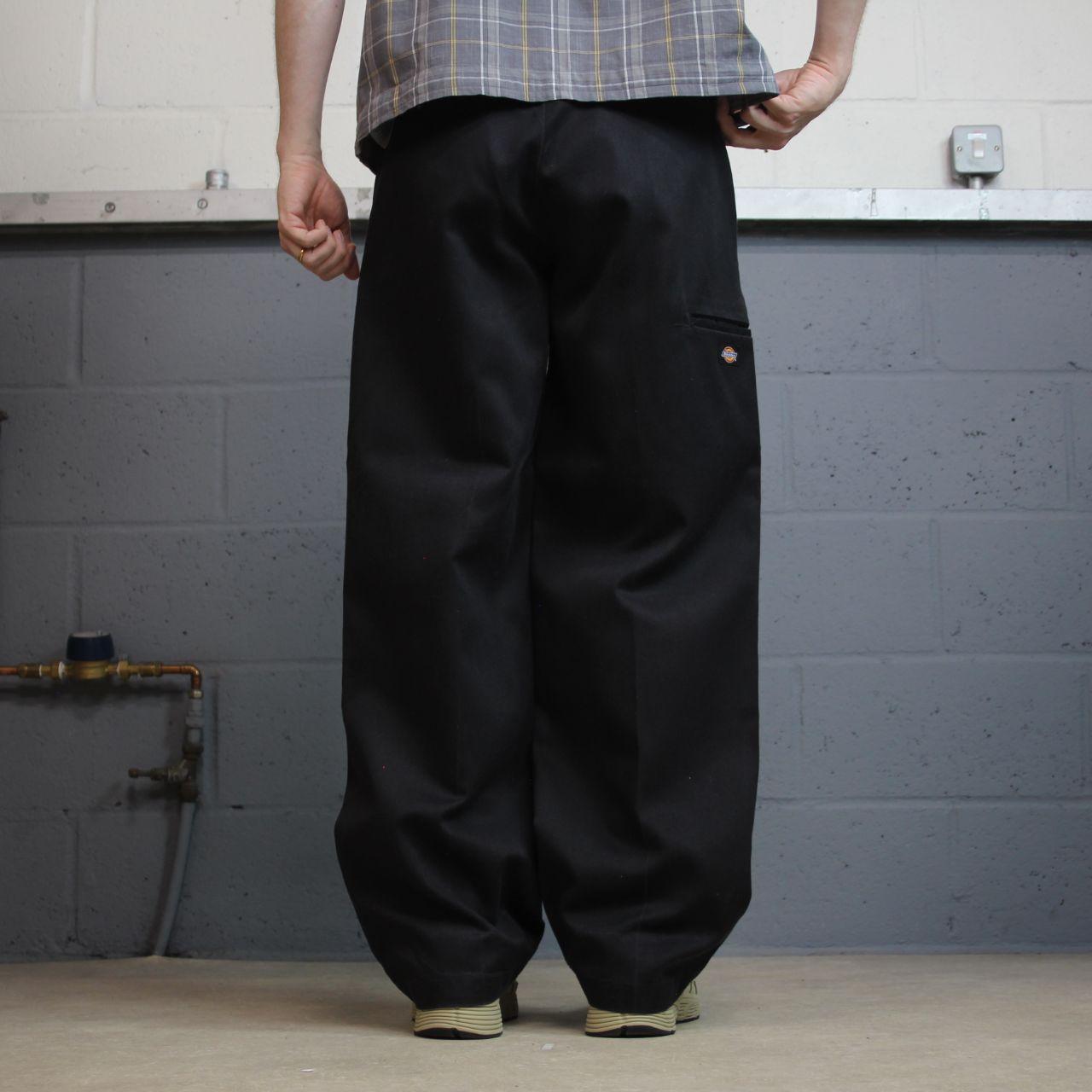 Dickies baggy double knee pants black W32L32 Loose fit wide leg chino skate work trousers