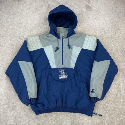 Blue grey Duke NHL Starter jacket XL pull over anorak
