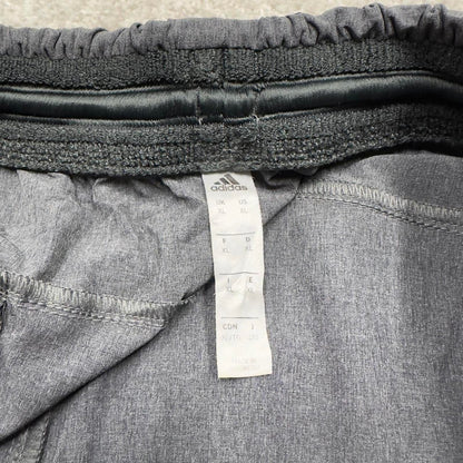 Grey loose Adidas trackies XL y2k style sportswear track pants print logo