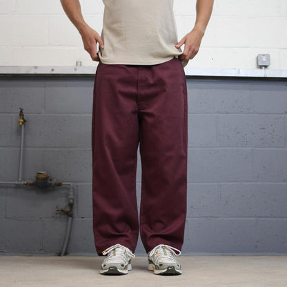 Burgundy Dickies chino style skate pants W40 L25
