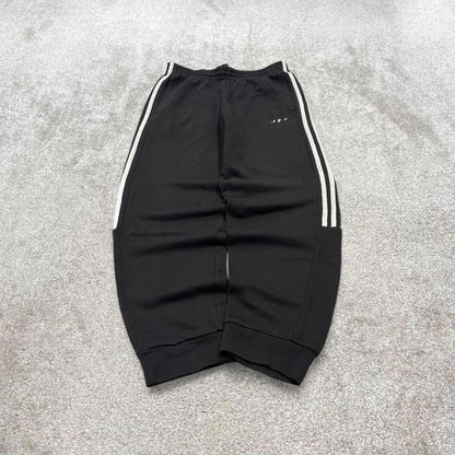 Vintage y2k Adidas tracksuit bottoms black Drawstring side stripe design jogger sweatpant bottoms