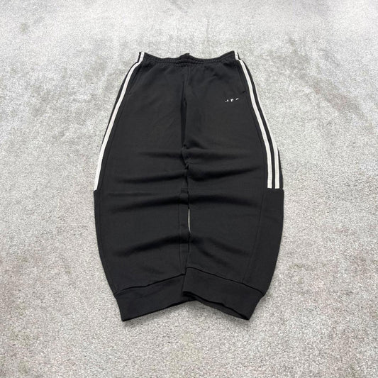 Vintage y2k Adidas tracksuit bottoms black Drawstring side stripe design jogger sweatpant bottoms