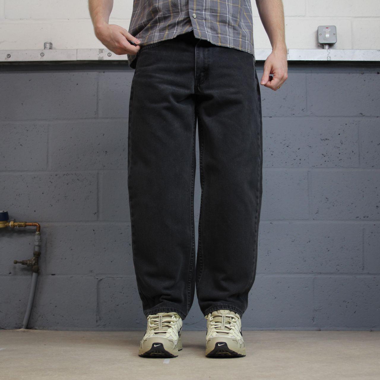 Black Levi’s 550 jeans y2k W30L29 Levi’s straight leg 550 red tab logo pants