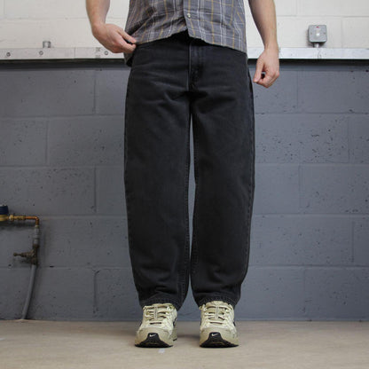 Black Levi’s 550 jeans y2k W30L29 Levi’s straight leg 550 red tab logo pants