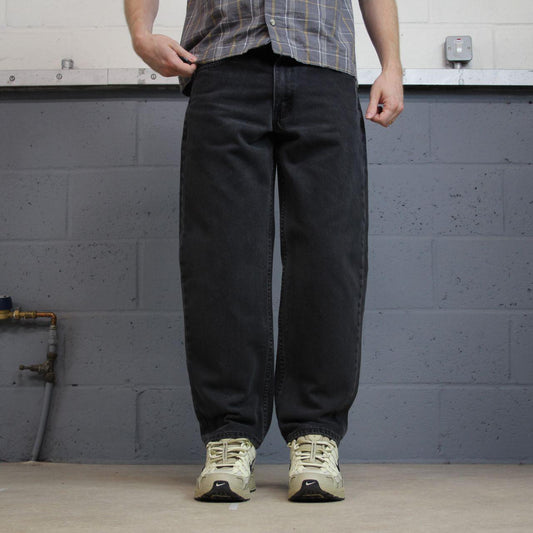 Black Levi’s 550 jeans y2k W30L29 Levi’s straight leg 550 red tab logo pants