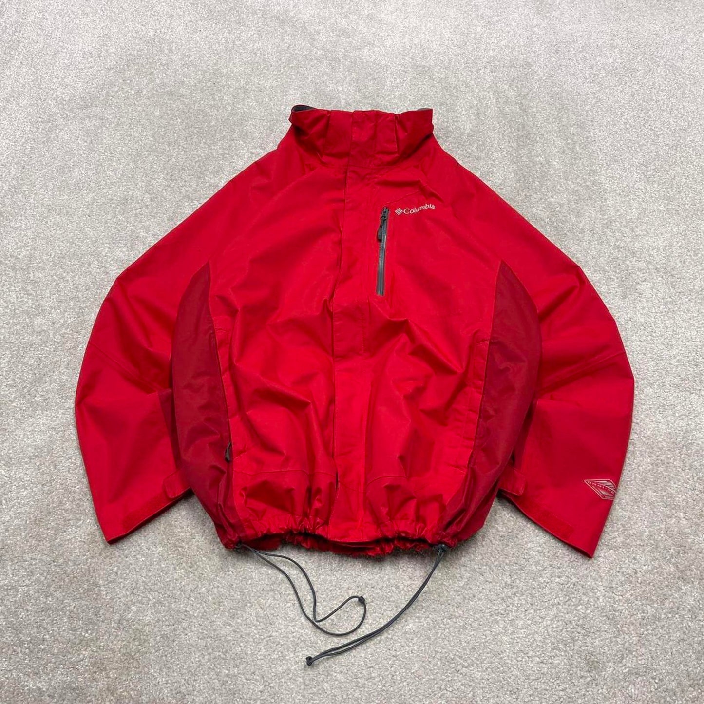 00s Columbia windbreaker ski jacket y2k style XL men's red full zip snow coat embroidered technical