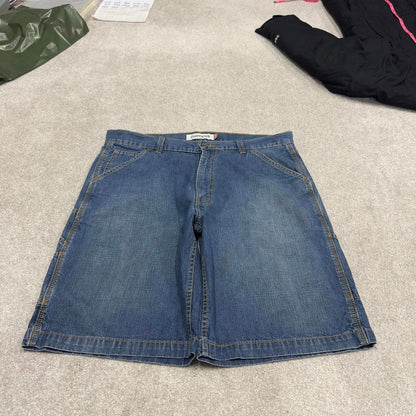 Vintage Y2k baggy Levi’s carpenter shorts skater style blue Wide leg denim summer festival jorts