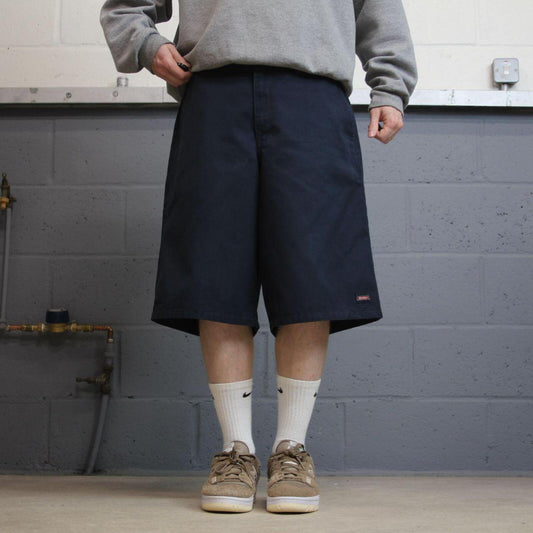 Dickies baggy carpenter Y2K shorts navy Twill style chino skater shorts long leg festival shorts