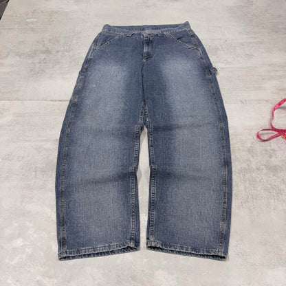 Baggy Lee carpenter jeans W32L30 blue loose denim skater style carpenters