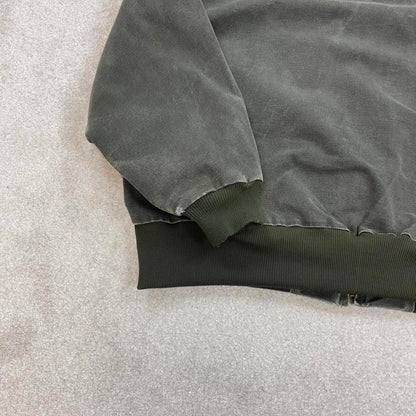 Vintage Green Carhartt hooded active jacket 2XL canvas 90s style skater bomber J25 MOS