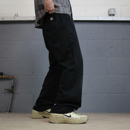 Carhartt y2k chino style trousers black Loose straight leg skater 2000s style workwear pants