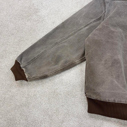 Vintage brown Carhartt hooded active jacket XL canvas bomber