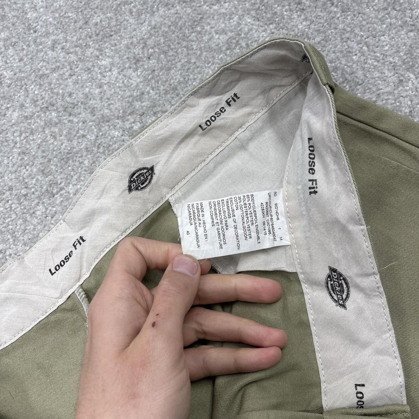 Dickies extra baggy carpenter shorts khaki Chino style skater shorts long wide leg festival
