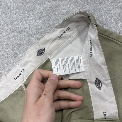 Dickies extra baggy carpenter shorts khaki Chino style skater shorts long wide leg festival