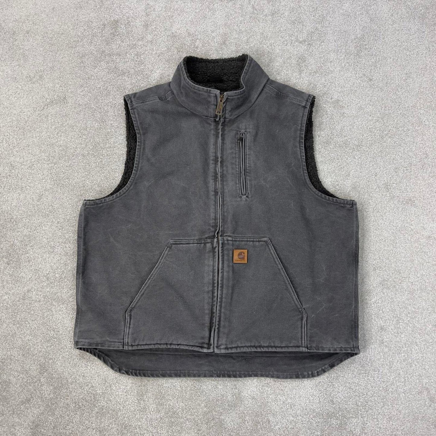 Grey vintage Carhartt Gilet XL