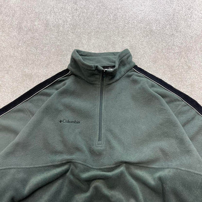 Green Columbia technical fleece XXL Men's y2k style zip up autumn pull over