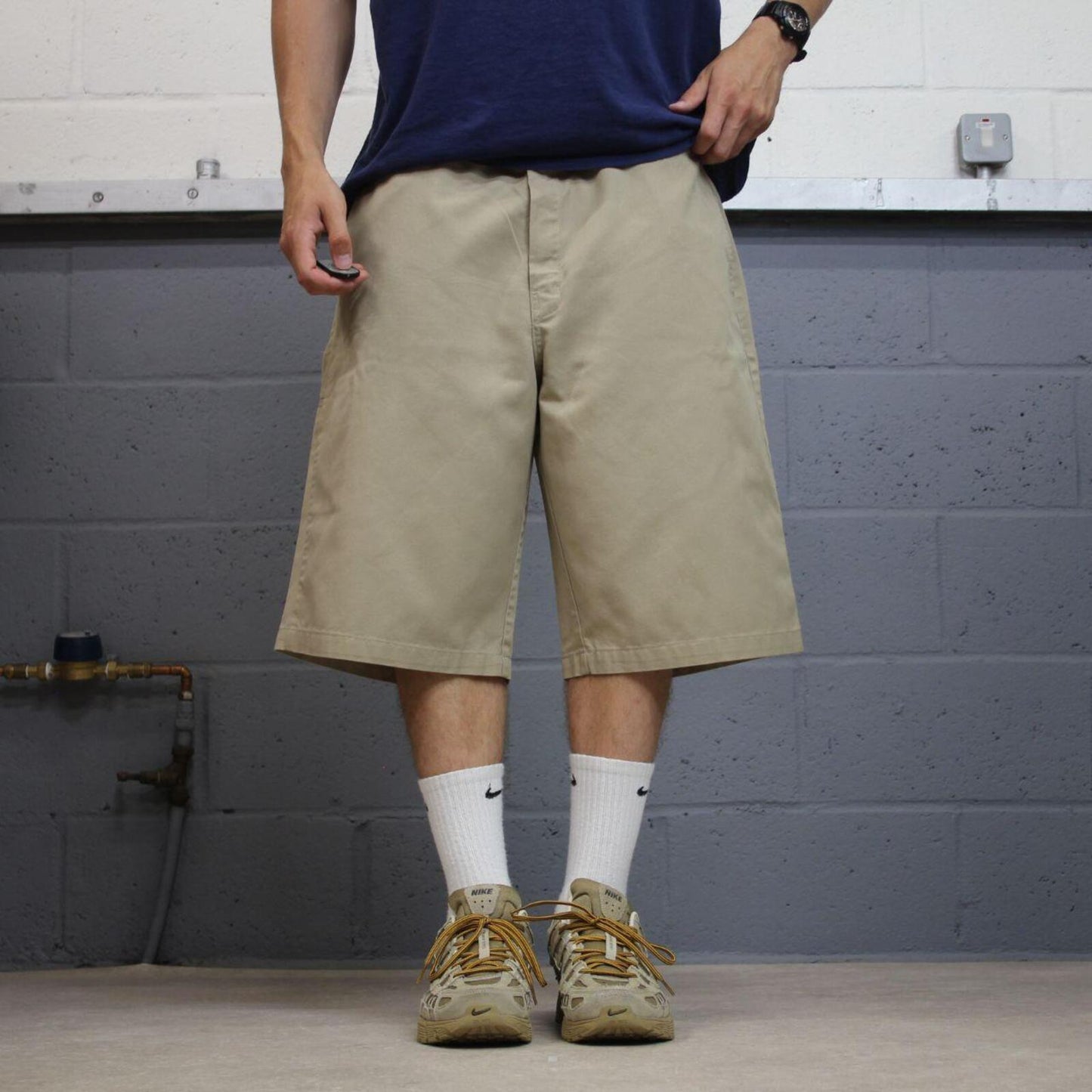 Dickies baggy chino shorts carpenter khaki Chino style skater shorts long wide leg festival