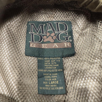 Y2K fleece camo pants L khaki Mad Dog Mossy Oak camouflage pattern hunting style trousers