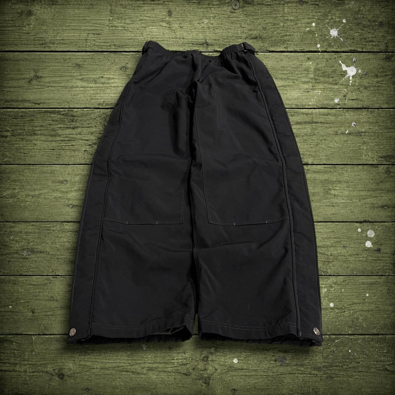 Carhartt baggy waterproof bottoms black Wide leg mesh lined waterproof technical trousers