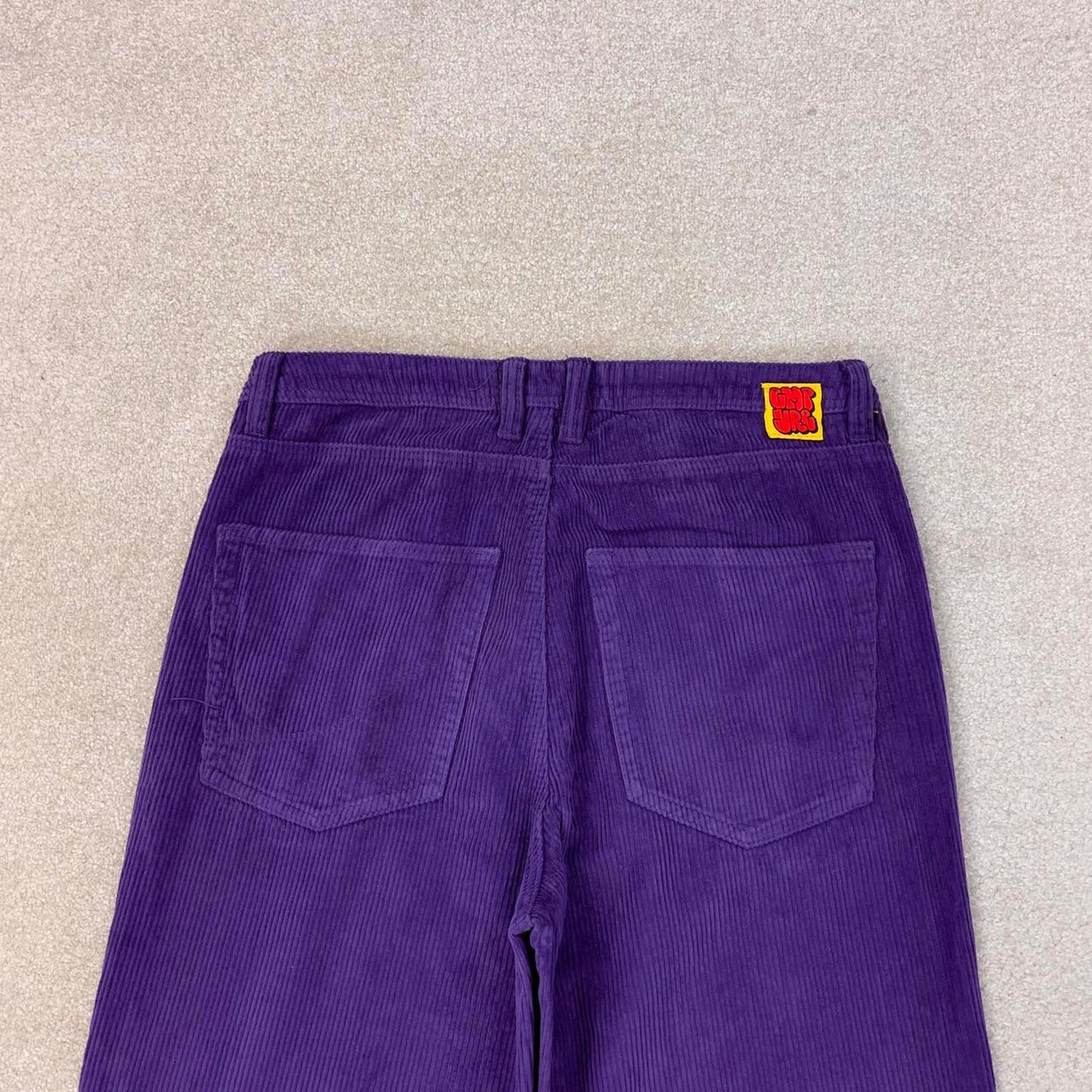 Purple Empyre wide wale jumbo corduroy trousers W34L31 chunky baggy cord pants 90s skate style