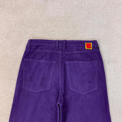Purple Empyre wide wale jumbo corduroy trousers W34L31 chunky baggy cord pants 90s skate style