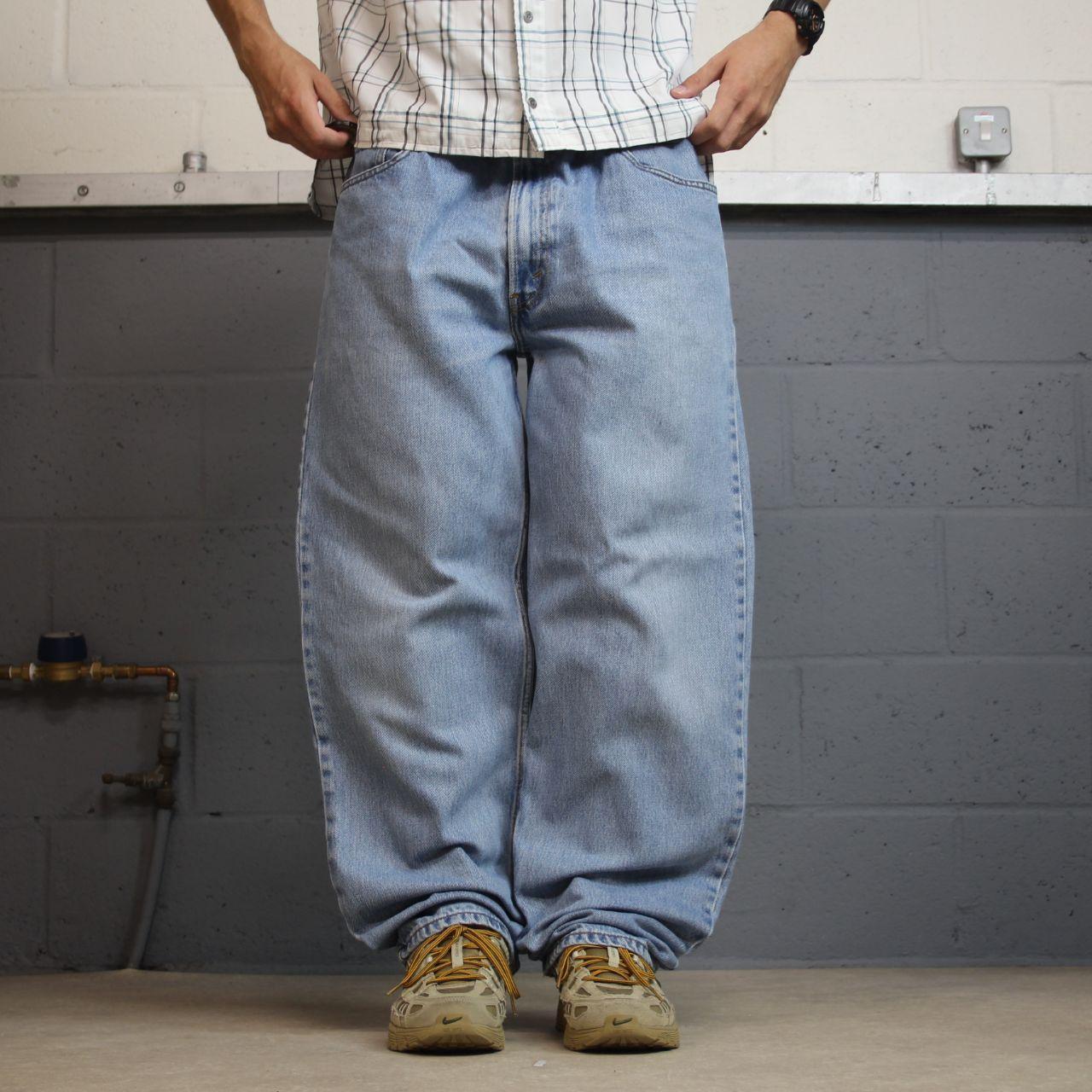 Levi’s 550 baggy jeans y2k W36L34 blue relaxed fit surf style pants red tab logo
