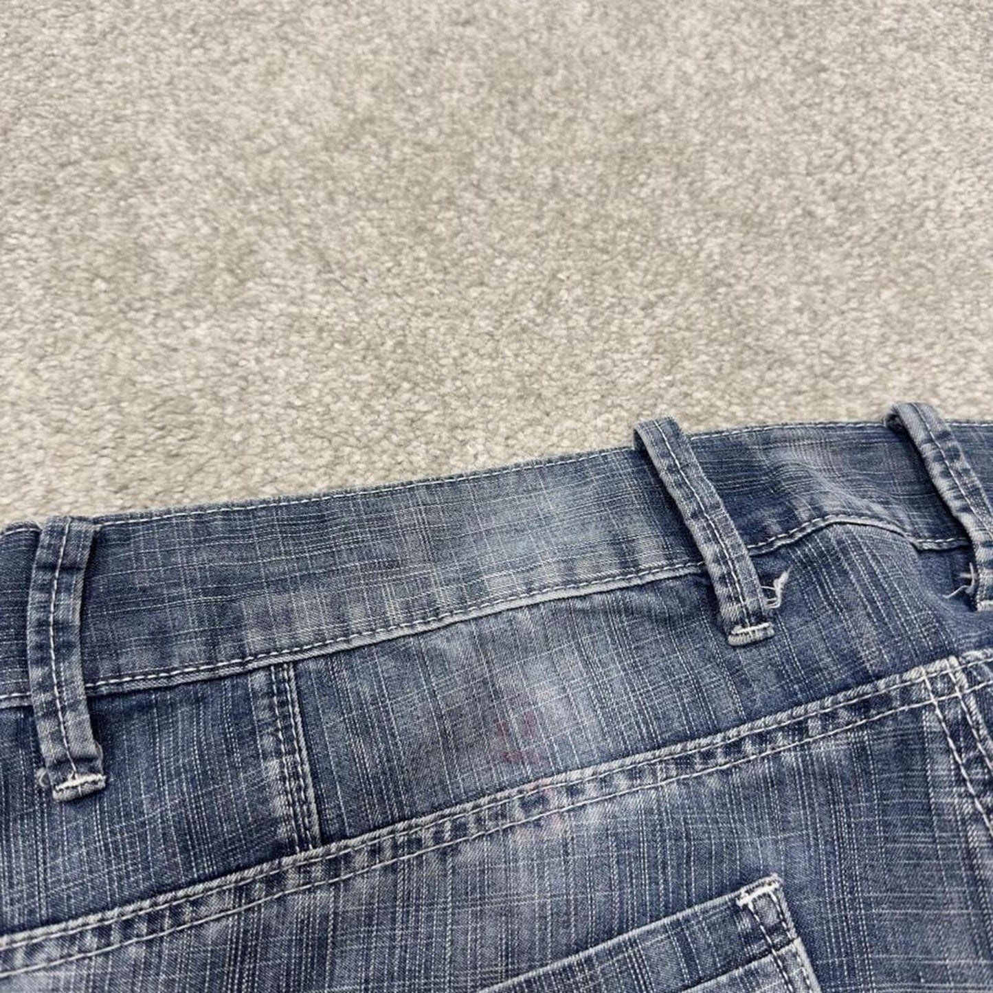 Y2K denim shorts festival jorts blue Projek Raw summer jean shorts