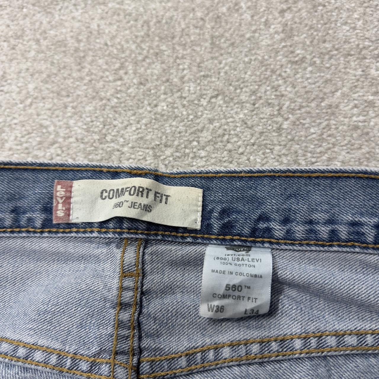 Levi’s baggy jeans y2k W36L34 blue 560 comfort fit surf style pants red tab logo