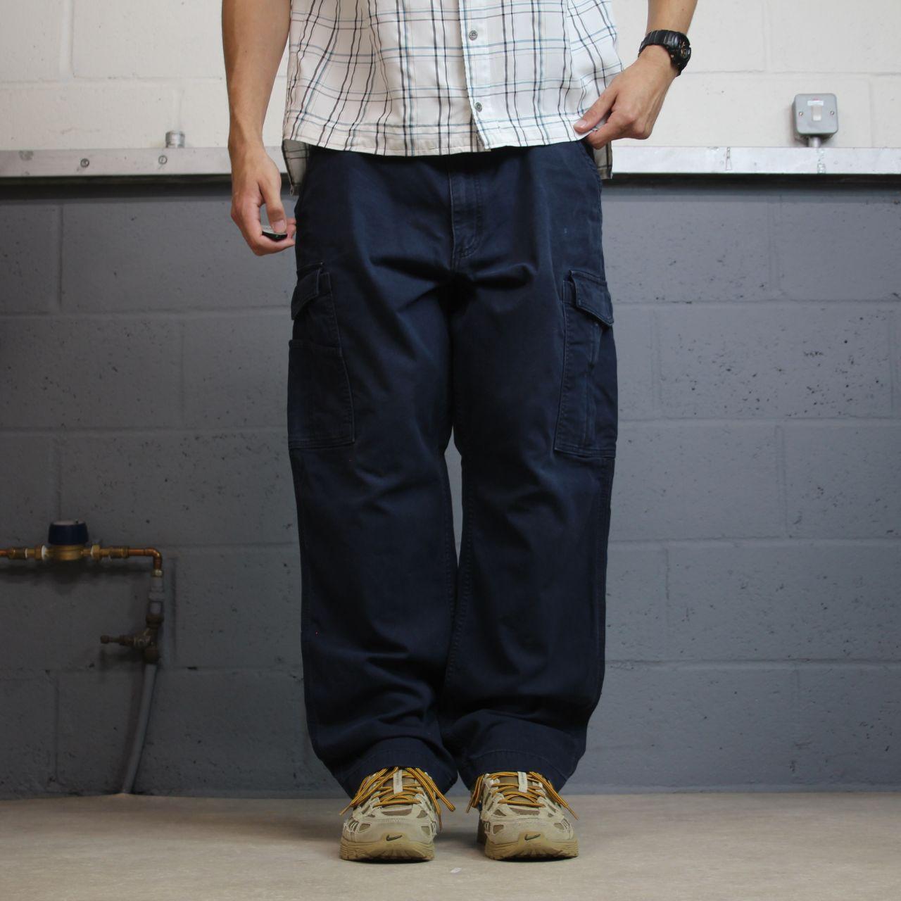 Carhartt cargo pants y2k W40L30 navy Relaxed fit skater work pants