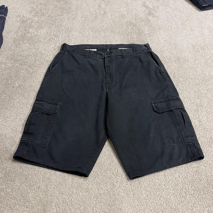 Dickies baggy cargo shorts y2k long black Twill chino skater style cargo shorts